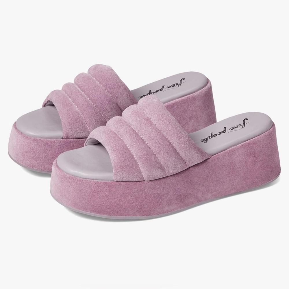 NIB Free People Almost Paradise Platform Sandals Orchid Size 40